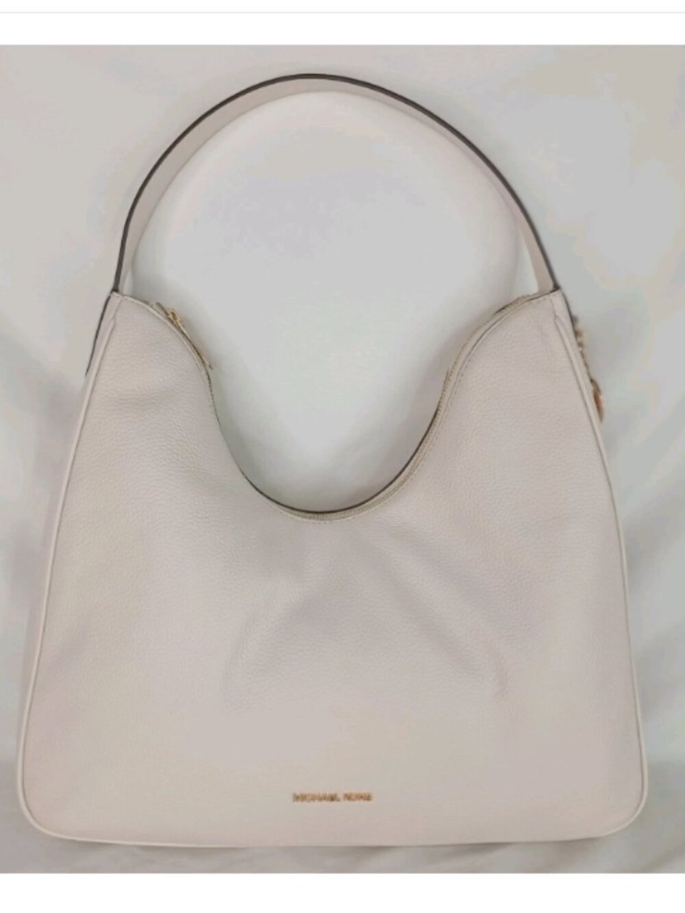 Michael Kors Nayla Medium Shoulder Bag Pebbled Leather Light Cream *BAG ONLY*